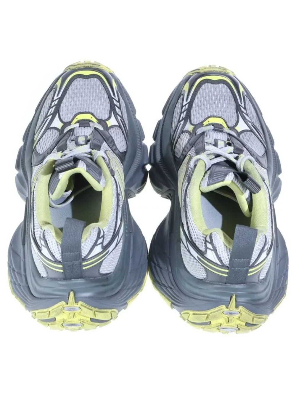 Balenciaga Sneaker Mesh Chunky Sole Low Cut Sneakers Gray Yellow - Picture 4 of 6